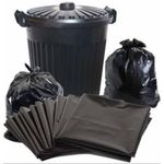50 Pcs Black Trash Bags Garbage Bags Bin Liners