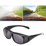 2Pcs Dark And Coloured Car Night Vision Driving Glasses Googles Safety Anti Glare Anti UV Driving Sunglasses Drivers Glasses Wrap Around Day Night Driving