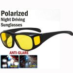 2Pcs Dark And Coloured Car Night Vision Driving Glasses Googles Safety Anti Glare Anti UV Driving Sunglasses Drivers Glasses Wrap Around Day Night Driving