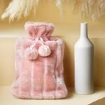 2L Hot Water Bottle With Soft Faux Fur Plush Cover