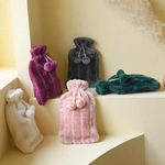 2L Hot Water Bottle With Soft Faux Fur Plush Cover