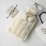 2L Hot Water Bottle With Soft Faux Fur Plush Cover