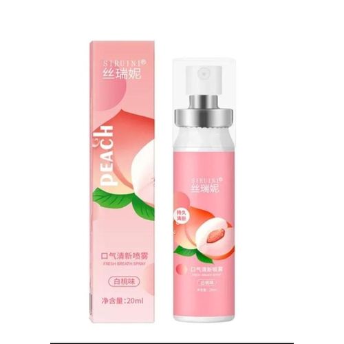 Natural Fresh Fruit Oral Health Care Breath Freshener Spray Fights Bad Breath Oral Odor care- Peach flavour