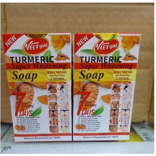 VEET GOLD Tumeric super whitening soap For dark Spot and Anti-aging-250g