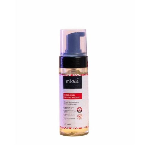 Mikalla Mousse Wrap /Curl Setting Mousse For Curls , Shine , Repairs Hair , Hydrates & Controls Fuzz