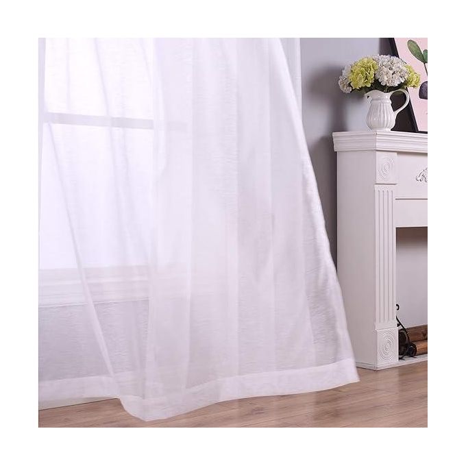 2pcs GREY curtain 1pc WHITE SHEER 2pcs TIEBACKS, and 1pc DOUBLE CURTAIN ROD.