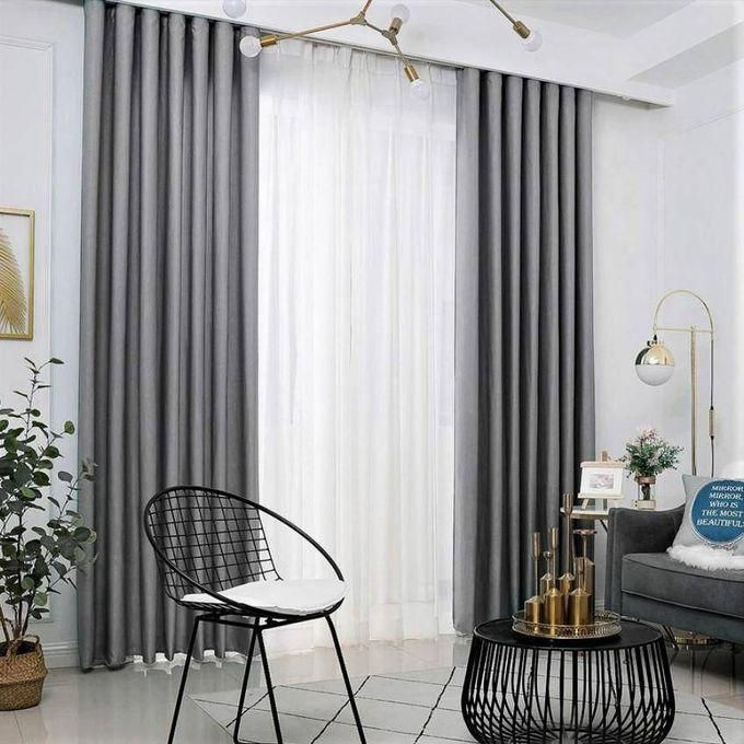 Taisier Home Textured Plain Curtain Set – 3-Piece (2 Panels 1.5m Each + 1 Sheer 3m, White) or 2-Piece (2 Panels 1.5m Each) – Modern Window Drapes