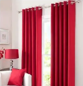 2pcs Red Curtains (1.5m each) + 2m Heavy White Sheer – Elegant Window Set for Bedroom or Living Room, Stylish Light Control & Privacy, Ideal Home Decor Combo