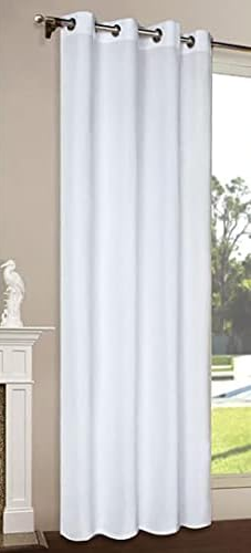Modern White Curtains with White Sheer – 2-Piece Set (1.5m Each) for Windows & Doors