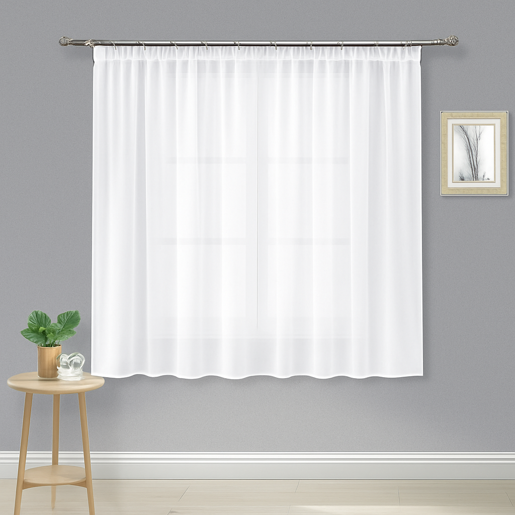 OFFER OFFER !!! Grey Blackout Curtains with White Sheer, 2-in-1 Eyelet Window Curtain Set, 120cm Height, Modern Curtains for Living Room, Bedroom & Office