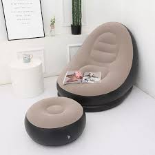 🔥Mega Sale🔥**OFFER SALE**🍒ONLY AT KILIMALL 🍒Inflatable Deluxe Lounge Seat / Inflatable seat with Foot rest & Free Pump (2pcs Sets) Key Features Indoor Outdoor PVC Inflatable lounge sofa set flocki