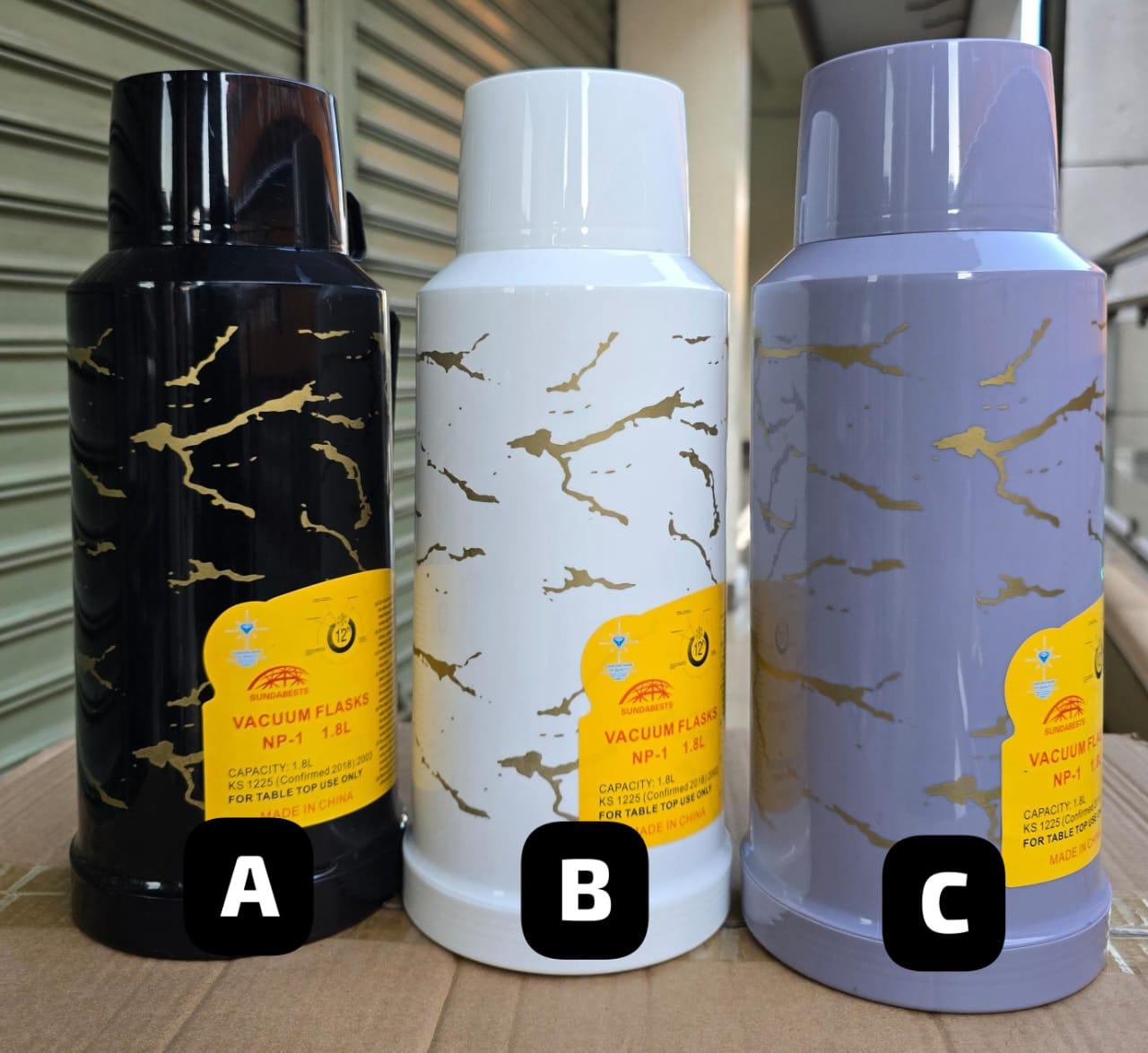 THE BEST THAT YOU NEED📌📌Plastic Body Glass Refill Thermos Flask 1.8L 1pc.It keeps drinks Hot or Cold for 12 hours - 18 hours.

It is lightweight hence ideal to carry to school, to the office and ev