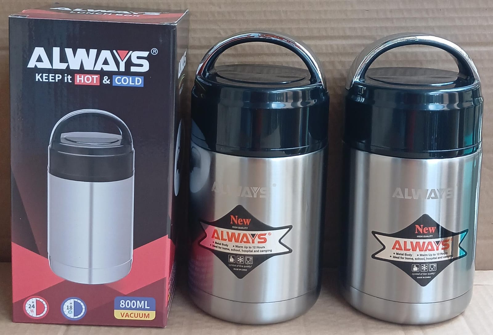 1000ml 1 PC Stainless Steel Handpan Lunch Box,1000ml.Insulated Food Flask - Double wall vacuum insulation technology keeps your healthy, homemade delicious lunches, soups and snacks hot for up to 12 h