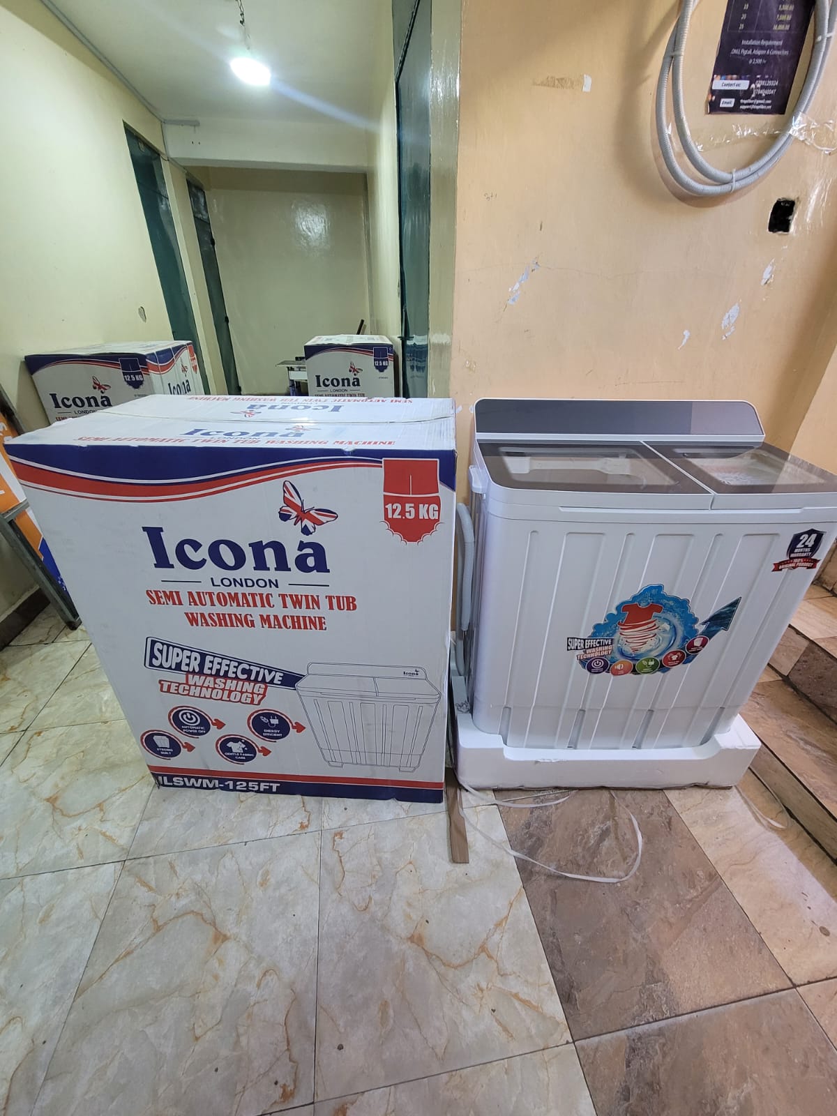 PERFECT COMPACT🎇ICONA 12.5kgs Twin Tub Top Load Washing Machine🦋offers a powerful cleaning performance with the added benefit of twin tub functionality. The robust construction and user-friendly des