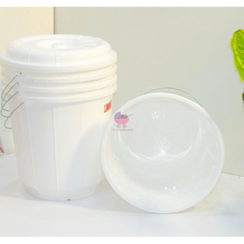🎀3 PC Household Bucket with A Lid and Handle For Washing, Cleaning and Storage- 20L😶‍🌫️strong durable and ideal for daily use because they are made with high quality material. They can be used for