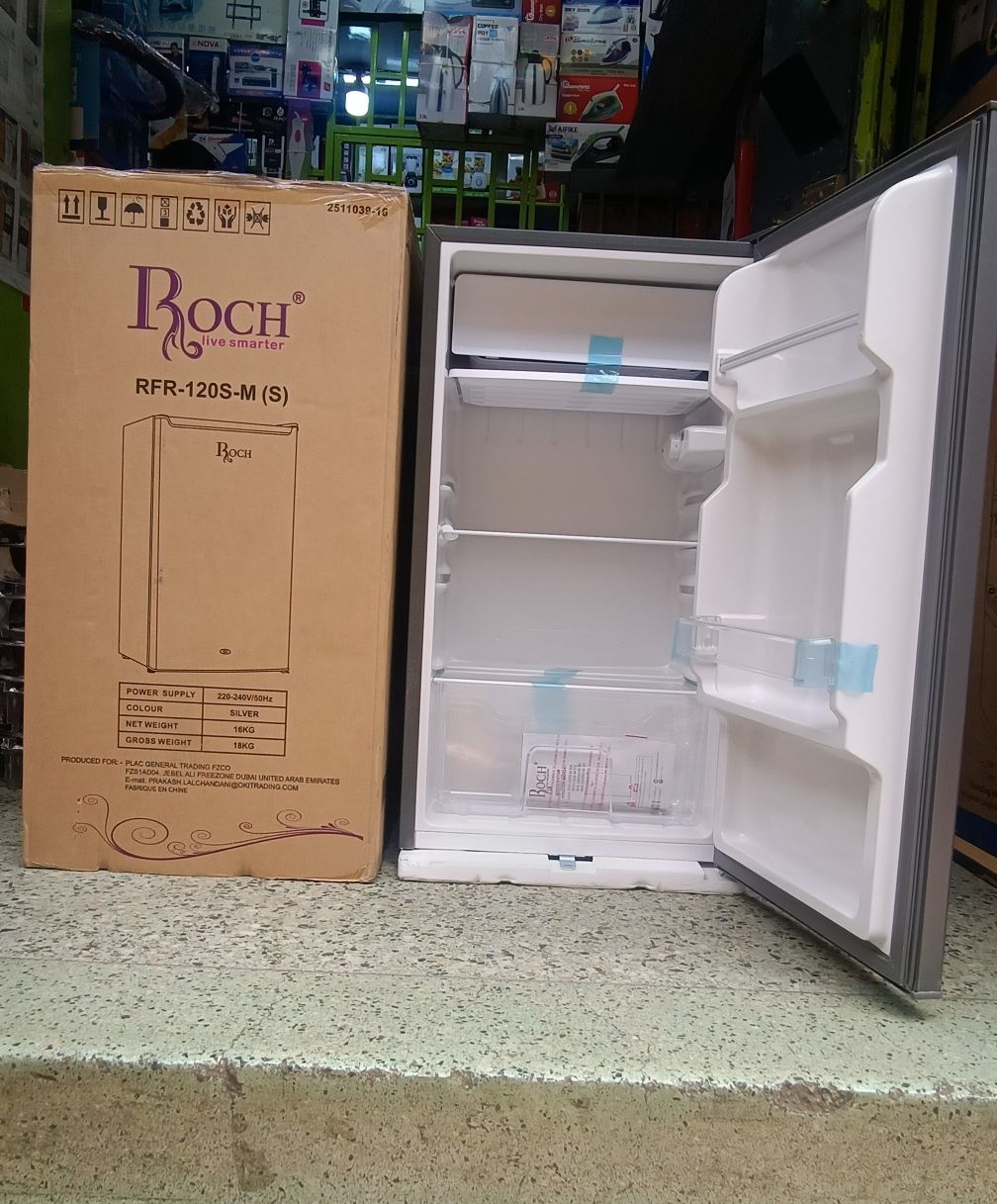 PERFECT PRODUCT🎇Roch Portable RFR-110D-B SINGLE Door Fridge, 85L - Silver🎉smart technology provides consistent cold air distribution throughout each of the fridge's compartments, helping to maintain