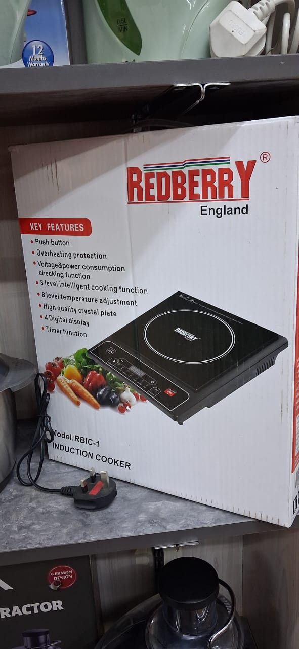 🤩Redberry High quality Portable Digital Ceramic Induction Cooktop-2200W🎉energy produced by the induction cooktop is directly supplied to the cooking vessel by a magnetic field. We detects the size o