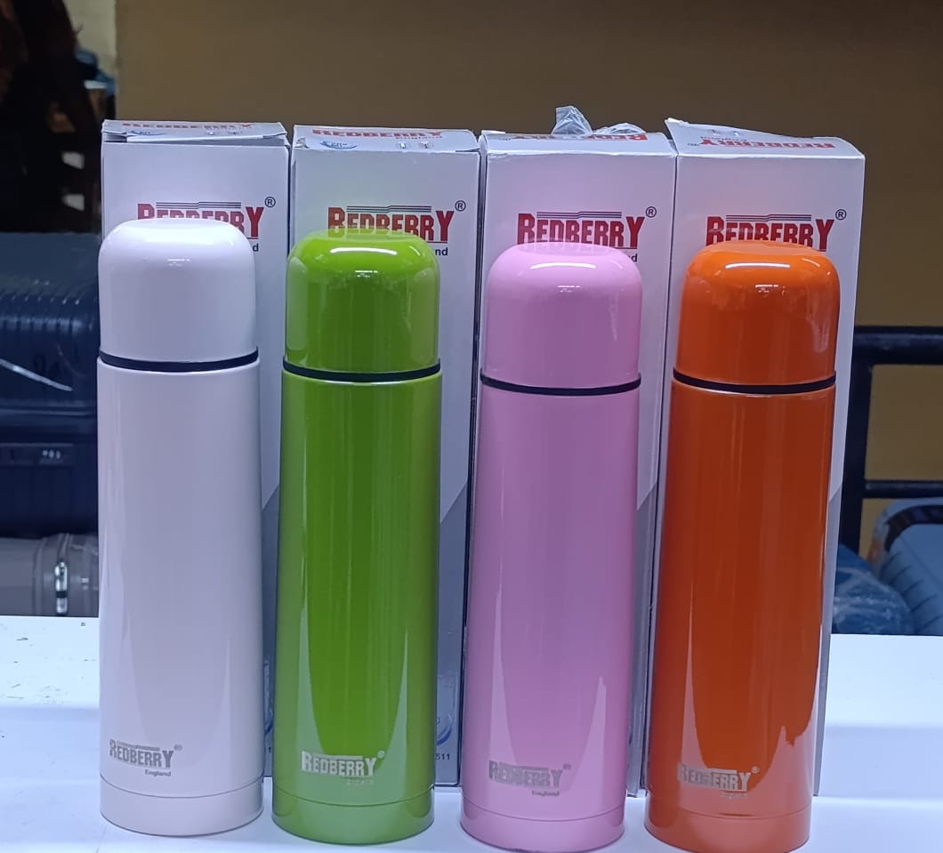 😶‍🌫️500ML Redberry Stainless Steel Vaccum Flask Bottle Can Act As Water, Milk Or Coffee Flask Keep Hot Or Cold Bottle🎇high-quality flask that's portable but still large enough for the thirstiest co