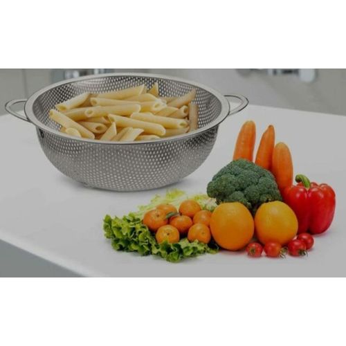 ☀️
☑️fruit//Vegetable Kitchen Washing Bowl// Mesh Metal Storage//Stainless Steel Drain Drainer Rice Sink Mixing☀️Durable stainless steel material With adrainage hole around the basin, the water can be