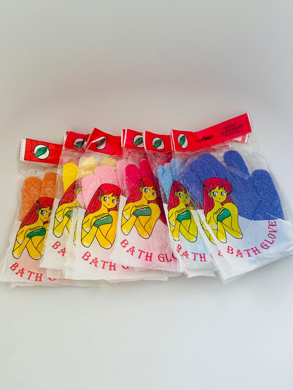 Fashion Exfoliating Bathing Cleaning Gloves Body Scrubber- 4 Pcs