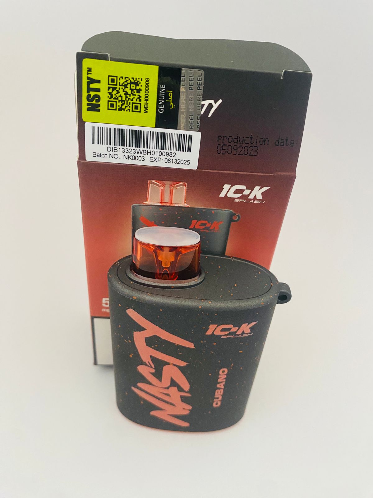 CUBANO RECHARGEABLE VAPE WITH 10,000 PUFFS TYPE C , 5% NICOTINE