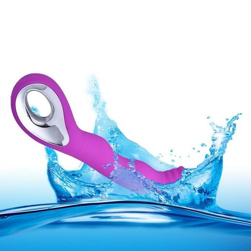 10 frequencies rechargeable dildo vibrator -comes with charging cable-purple/pink view 3
