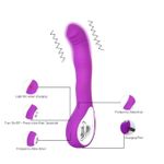 DILDO VIBRATOR , RECHARGEABLE -PINK/PURPLE