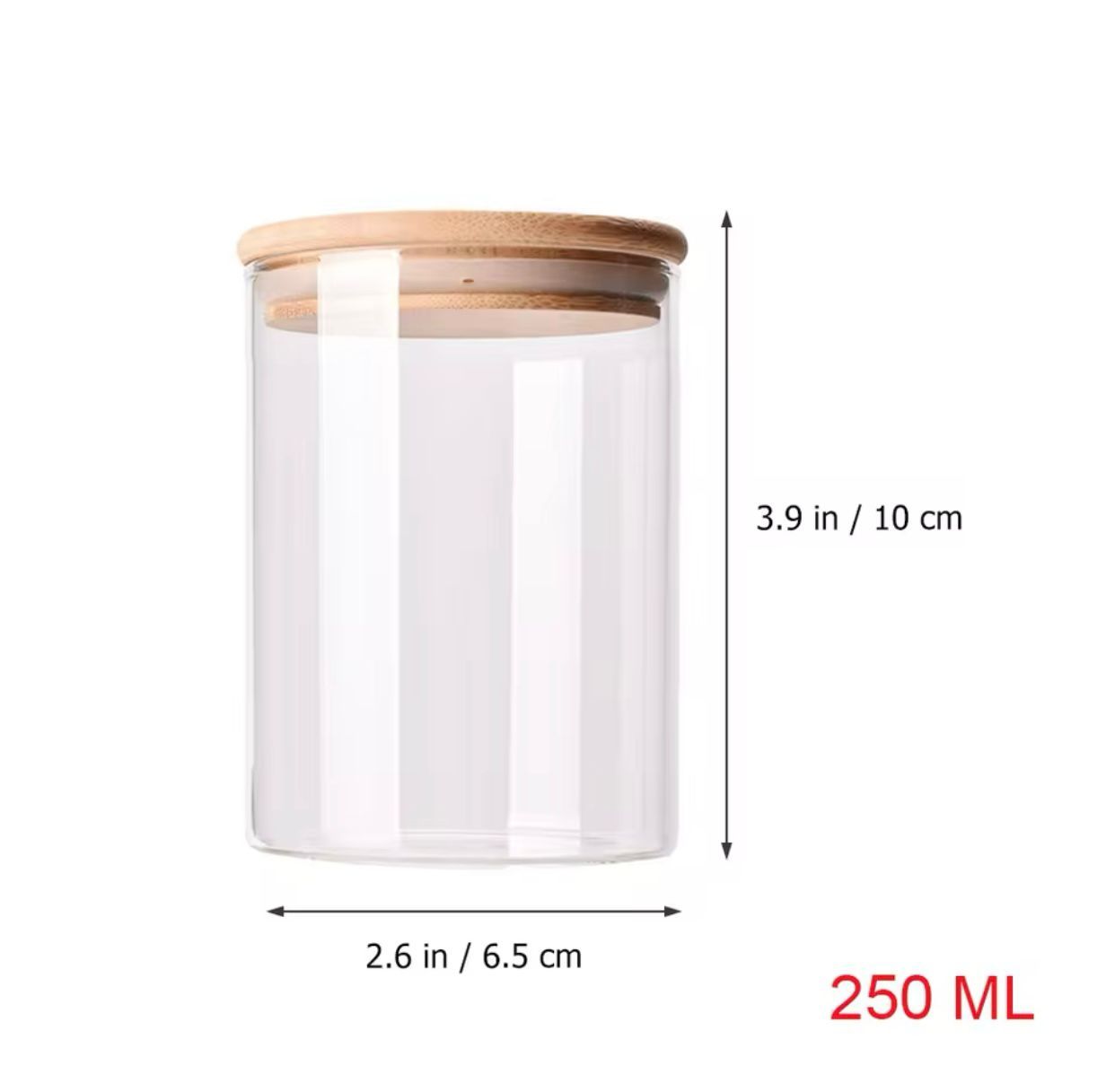 5 SETS OF GLASS STORAGE CONTAINERS WITH BAMBOO LID