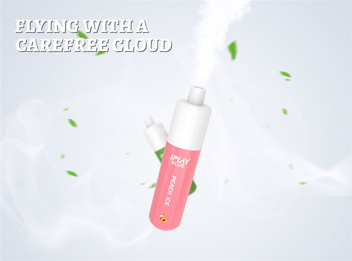 I PLUS 4000 Puffs Disposable Vape Pod, 5% NICOTINE, TYPE C-PEACH ICE