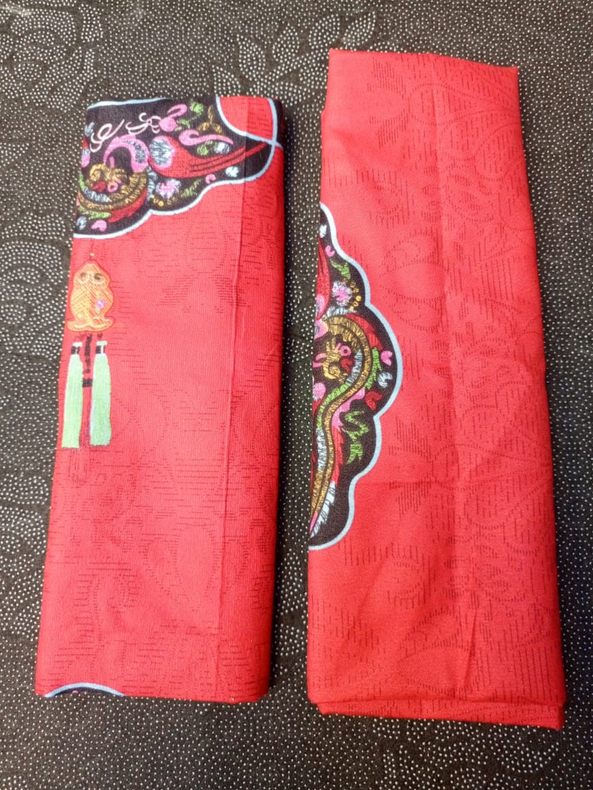 Cotton flowered pilow case