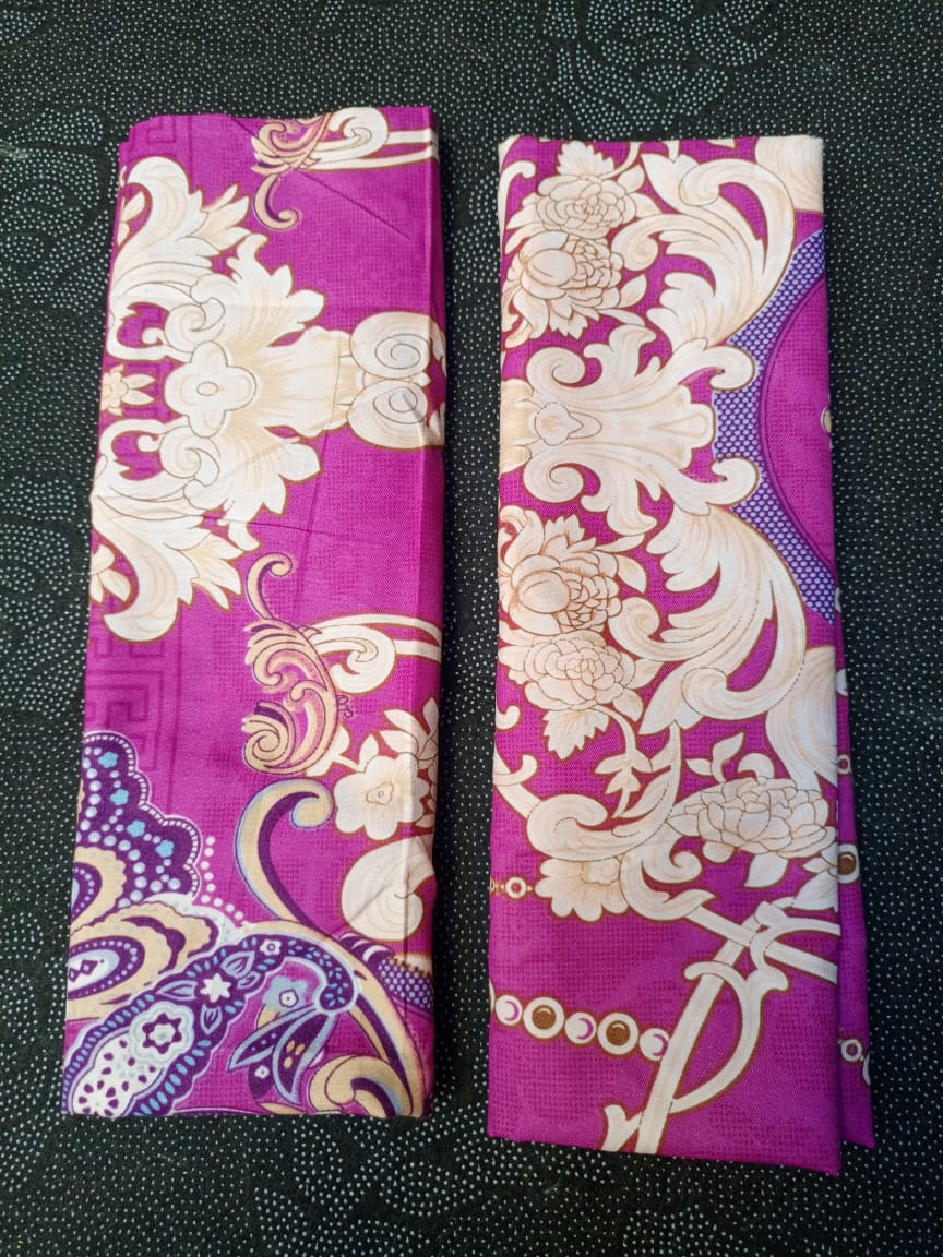 Cotton flowered pilow case