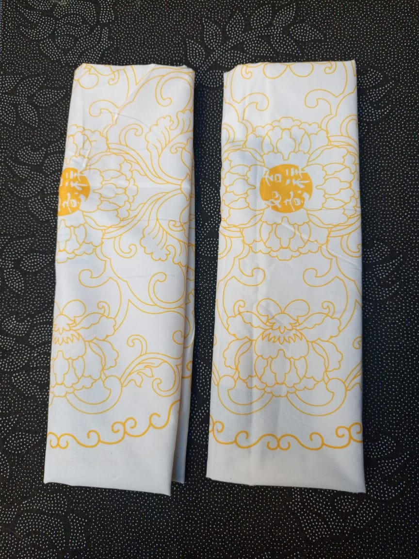 Cotton flowered pilow case