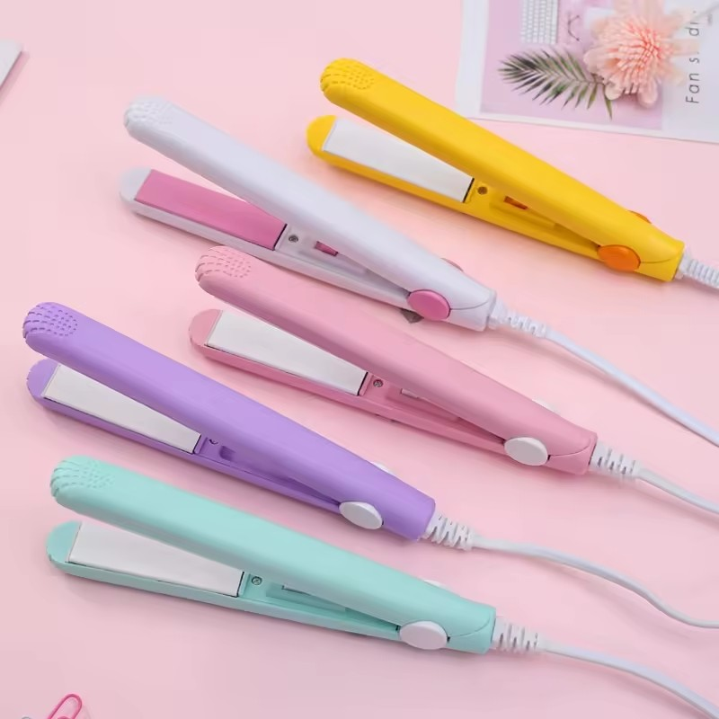 Mini 2-in-1 Hair Straightener And Curler Professional Flat Iron Ceramic Tourmaline Ionic Electric Plastic Bag Sealer