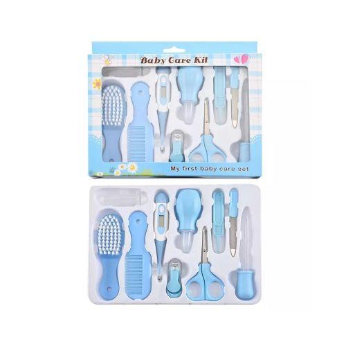 Baby Care Grooming Kit 10-in-1 Nursery Healthy Care Set - Blue