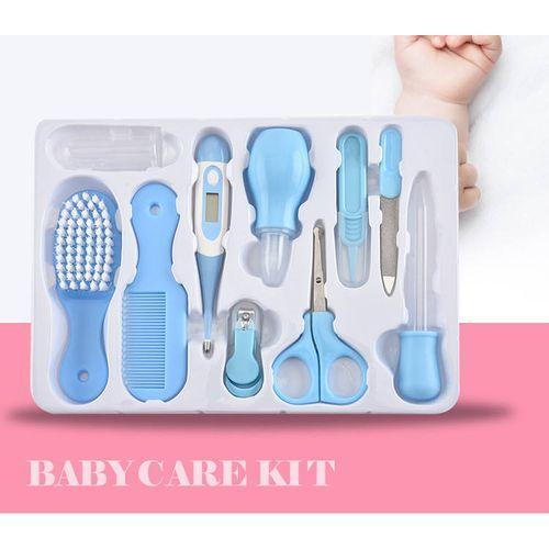 Baby Care Grooming Kit 10-in-1 Nursery Healthy Care Set - Blue