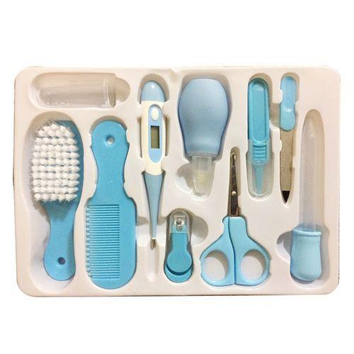 Baby Care Grooming Kit 10-in-1 Nursery Healthy Care Set - Blue