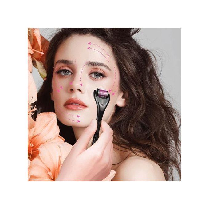 540 purple micro needle Dermaroller Beard Hair Growth Skin Face Wrinkle & Anti-Aging Acne Scar Derma Microneedling roller Rejuvenation Hair Loss Regrowth