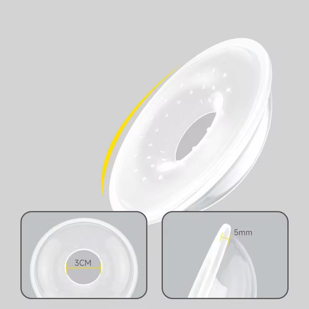 Portable Soft Silicone Breast Milk Collector (2 pcs) Re-usable & Wearable BPA-free Saver Shell Collection for Nursing Moms Nipple Suction Container