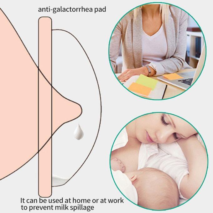 Portable Soft Silicone Breast Milk Collector (2 pcs) Re-usable & Wearable BPA-free Saver Shell Collection for Nursing Moms Nipple Suction Container