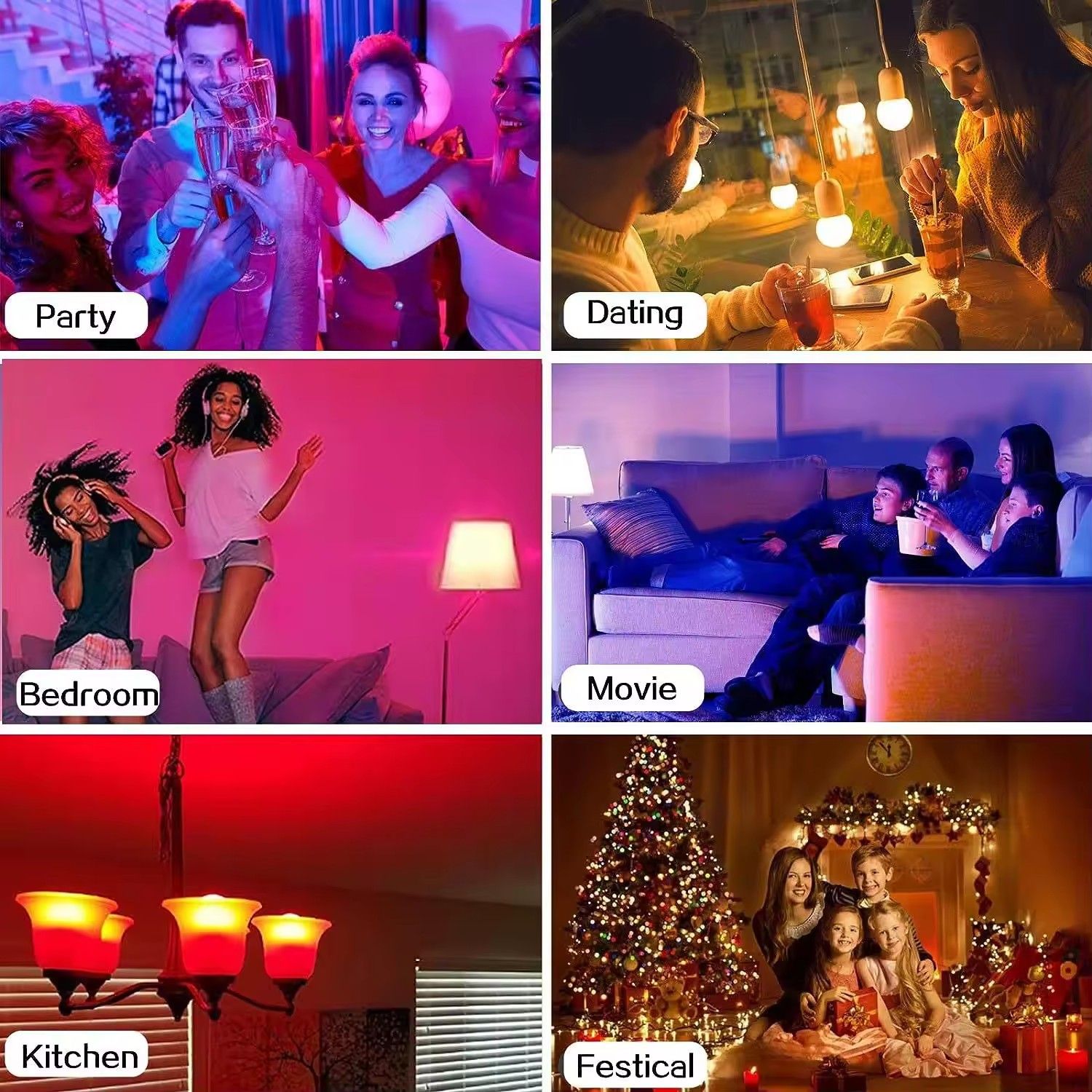 WiFi Smart Bluetooth Color Changing Bulb LED Light Bulb Life App RGB Dimming Color Changing E26 9W 10W Globe Lighting Multi Colour with Voice