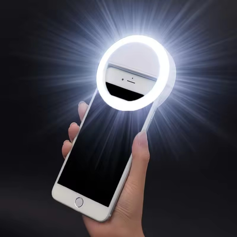 Portable Led Selfie Ring Light Mini Rechargeable Fill Light Live Clip-On Bulb Beauty Usb Photographic Super Bright Lighting For Makeup Vlog Video Recording