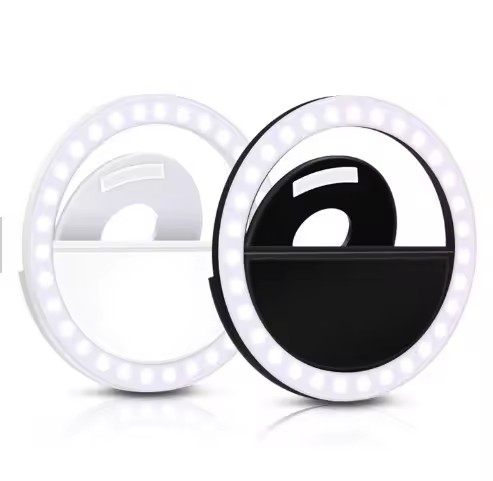 Portable Led Selfie Ring Light Mini Rechargeable Fill Light Live Clip-On Bulb Beauty Usb Photographic Super Bright Lighting For Makeup Vlog Video Recording