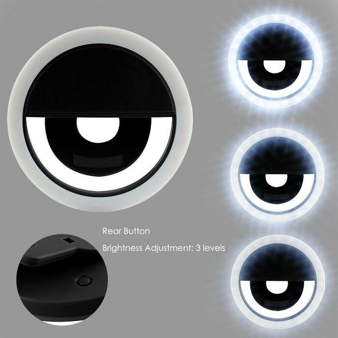 Portable Led Selfie Ring Light Mini Rechargeable Fill Light Live Clip-On Bulb Beauty Usb Photographic Super Bright Lighting For Makeup Vlog Video Recording