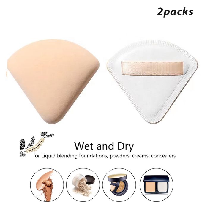Fashion Soft Makeup Sponge Powder Puff Cosmetic Puff 2 Pcs