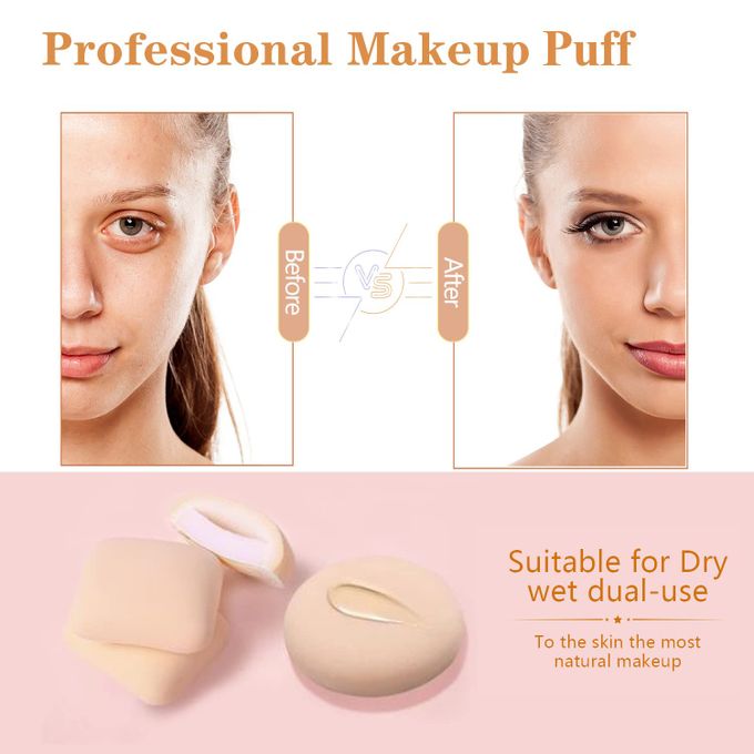 Fashion Soft Makeup Sponge Powder Puff Cosmetic Puff 2 Pcs