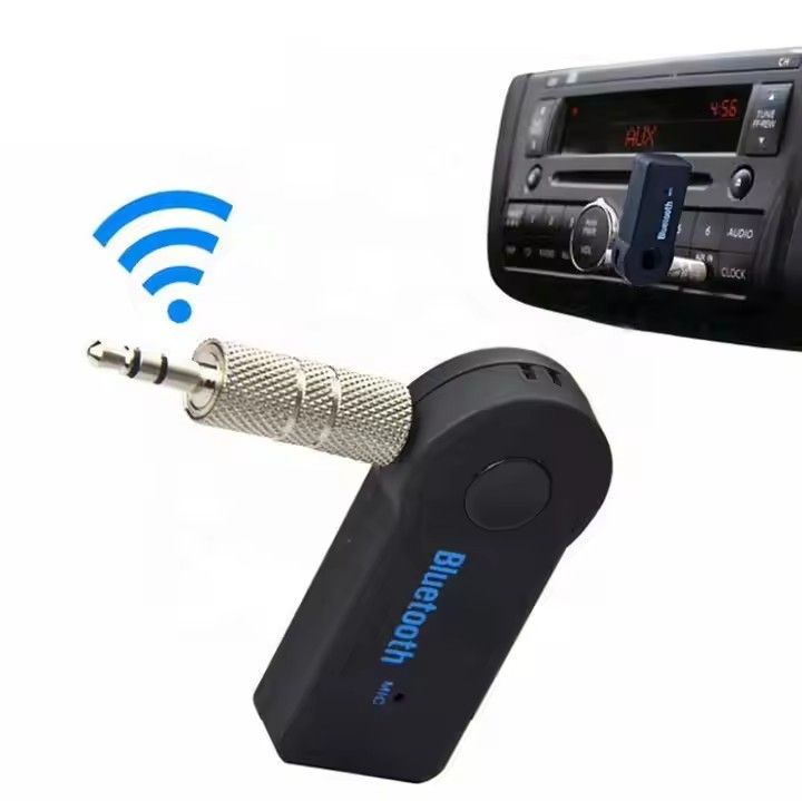 Wireless Bluetooth Mini Car adapter Kit 3.5mm audio speaker AUX receiver Wireless 5.0 Blue tooth transmitter Stereo Music Hands-free Home Car Bluetooth 5.0 Audio Jack Adapter
