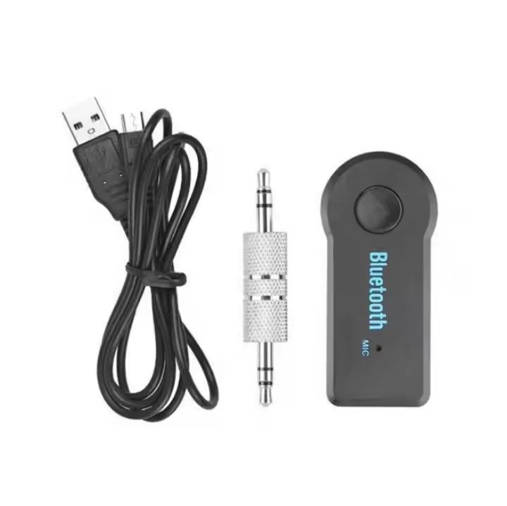 Wireless Bluetooth Mini Car adapter Kit 3.5mm audio speaker AUX receiver Wireless 5.0 Blue tooth transmitter Stereo Music Hands-free Home Car Bluetooth 5.0 Audio Jack Adapter