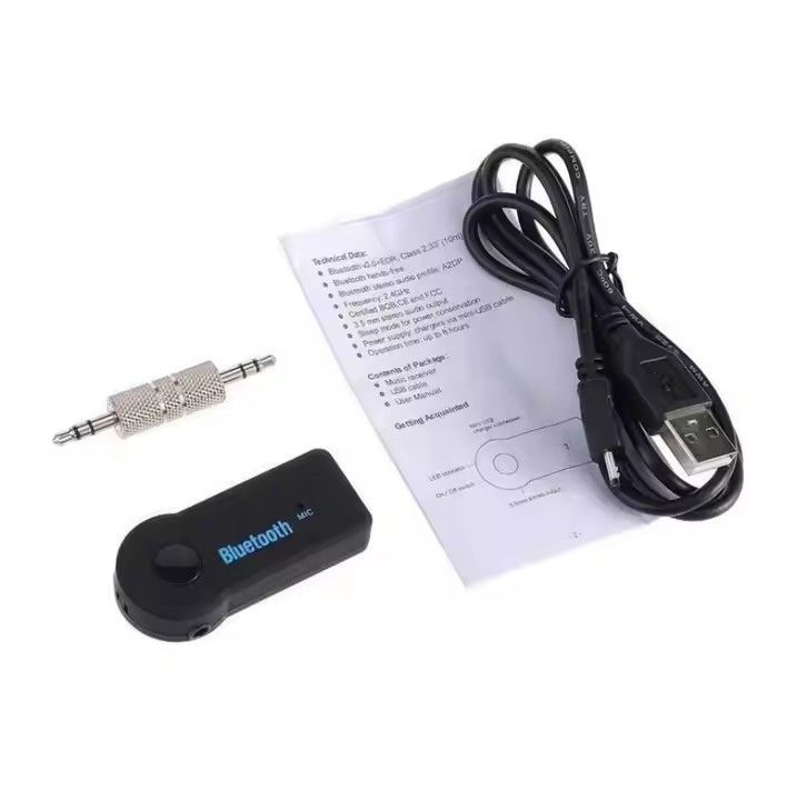 Wireless Bluetooth Mini Car adapter Kit 3.5mm audio speaker AUX receiver Wireless 5.0 Blue tooth transmitter Stereo Music Hands-free Home Car Bluetooth 5.0 Audio Jack Adapter