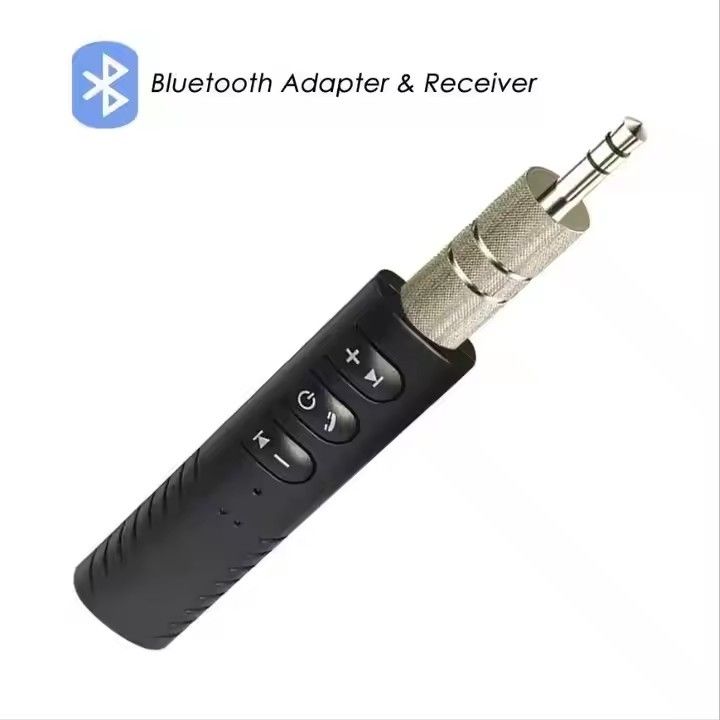 Wireless Bluetooth Adapter Receiver 3.5mm Audio AUX Jack Car Kit Auto Portable Hands-Free Bluetooth 4.1 Hand Mobile Phone Player Music Car Universal Mp3 for Home Speaker Headphone