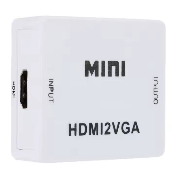 HDMI to VGA 1080P HD Audio Video Converter Adapter Box with USB Cable and 3.5mm Audio Port Cable for HDTV transfer Mini HDMI2VGA for TV computer Xbox360 PC DVD PS3 PS4